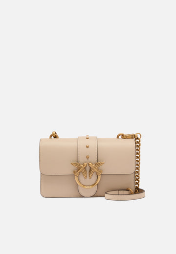 BORSA PINKO LOVE ONE MINI 105856 A0F1 C50Q BEIGE GRIGIO FUMO