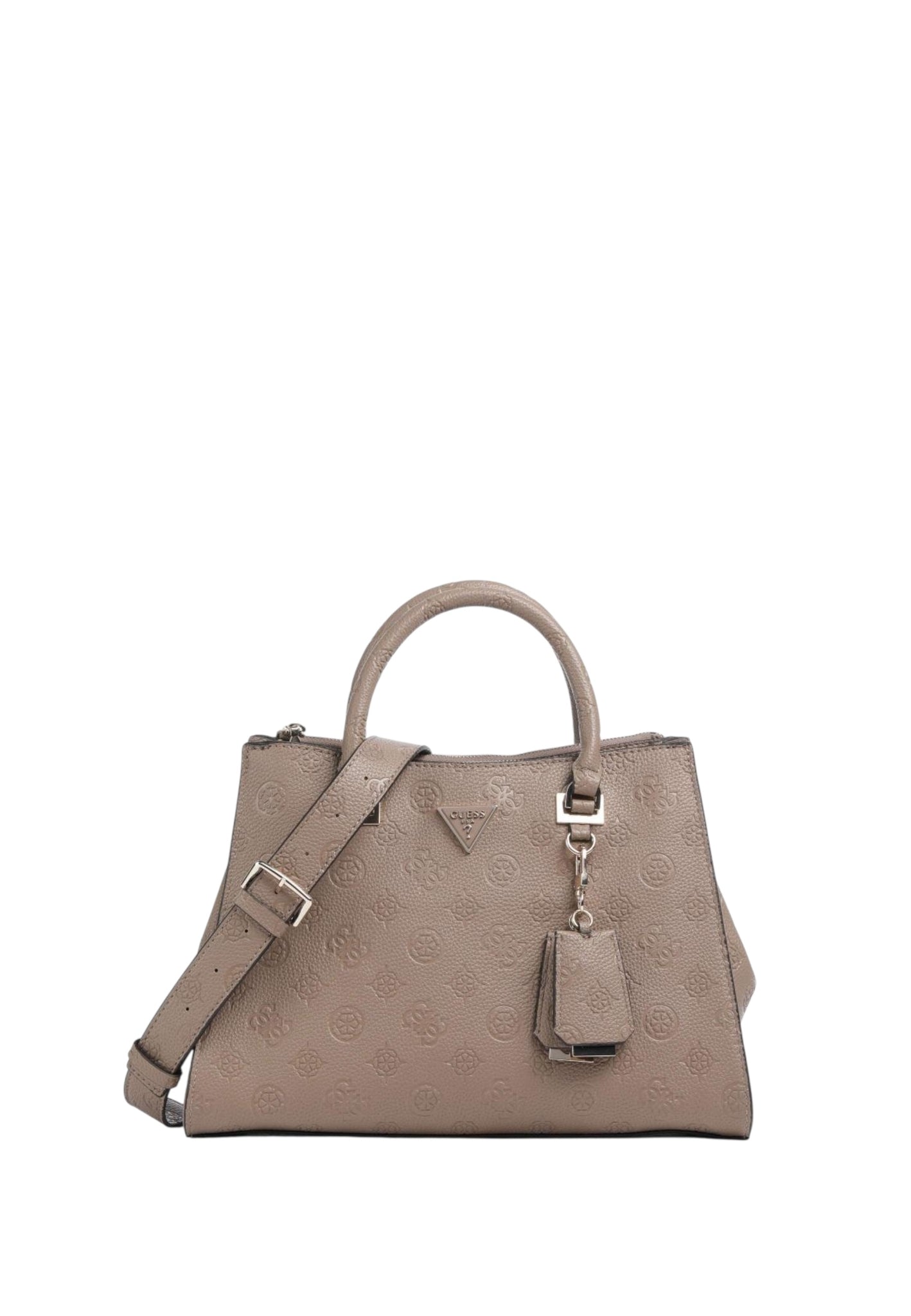 BORSA A MANO E TRACOLLA DONNA GUESS CRESIDIA II PD988807 DARK TAUPE LOGO