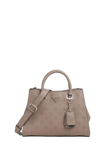BORSA A MANO E TRACOLLA DONNA GUESS CRESIDIA II PD988807 DARK TAUPE LOGO