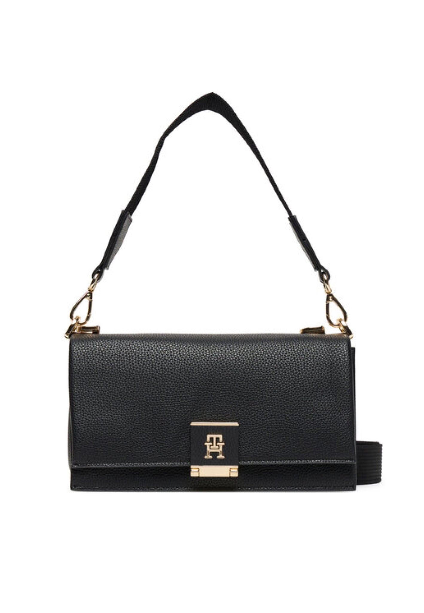 BORSA A SPALLA TRACOLLINA DONNA TOMMY HILFIGER AW0AW17726 BDS NERO