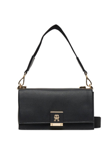 BORSA A SPALLA TRACOLLINA DONNA TOMMY HILFIGER AW0AW17726 BDS NERO