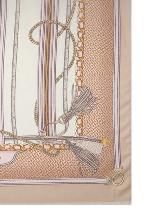 PASHMINA STOLA METALWA LOGO LIU-JO 2F6072_T2745 CAMMELLO