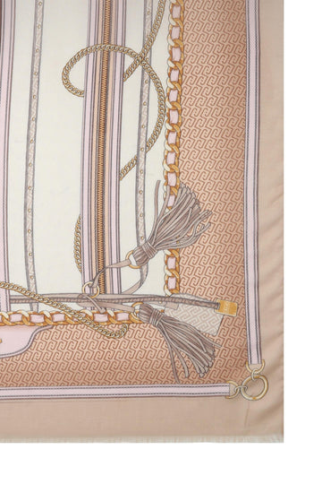 PASHMINA STOLA METALWA LOGO LIU-JO 2F6072_T2745 CAMMELLO