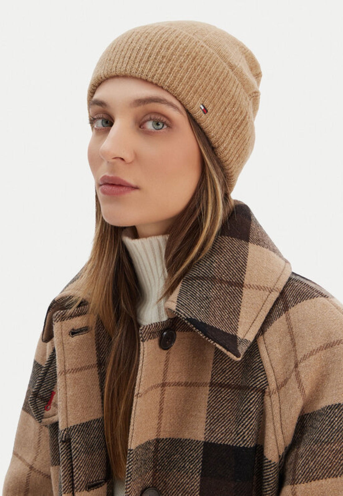 CAPPELLO CUFFIA DONNA TOMMY HILFIGER AW0AW17779 RBC CAMMELLO