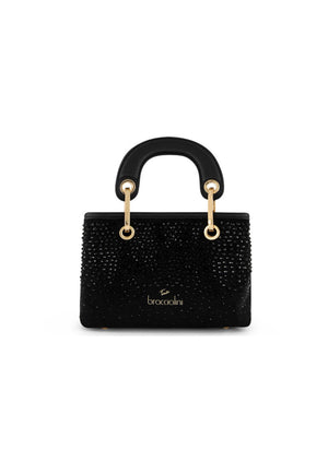 BORSA A MANO E TRACOLLA MINI BRACCIALINI BETH STRASS B19242 NERO
