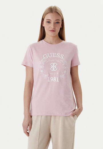 MAGLIA T-SHIRT DONNA GUESS V6RI12J1314 ROSA