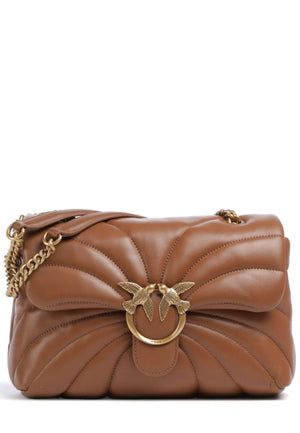 BORSA PINKO LOVE PUFF CLASSIC BUTTERFLY 100038 A1EX L17Q MARRONE LEONE