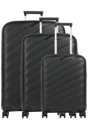 SET DI VALIGIE TRAVELITE RIGIDO BURANO 7734 NERO