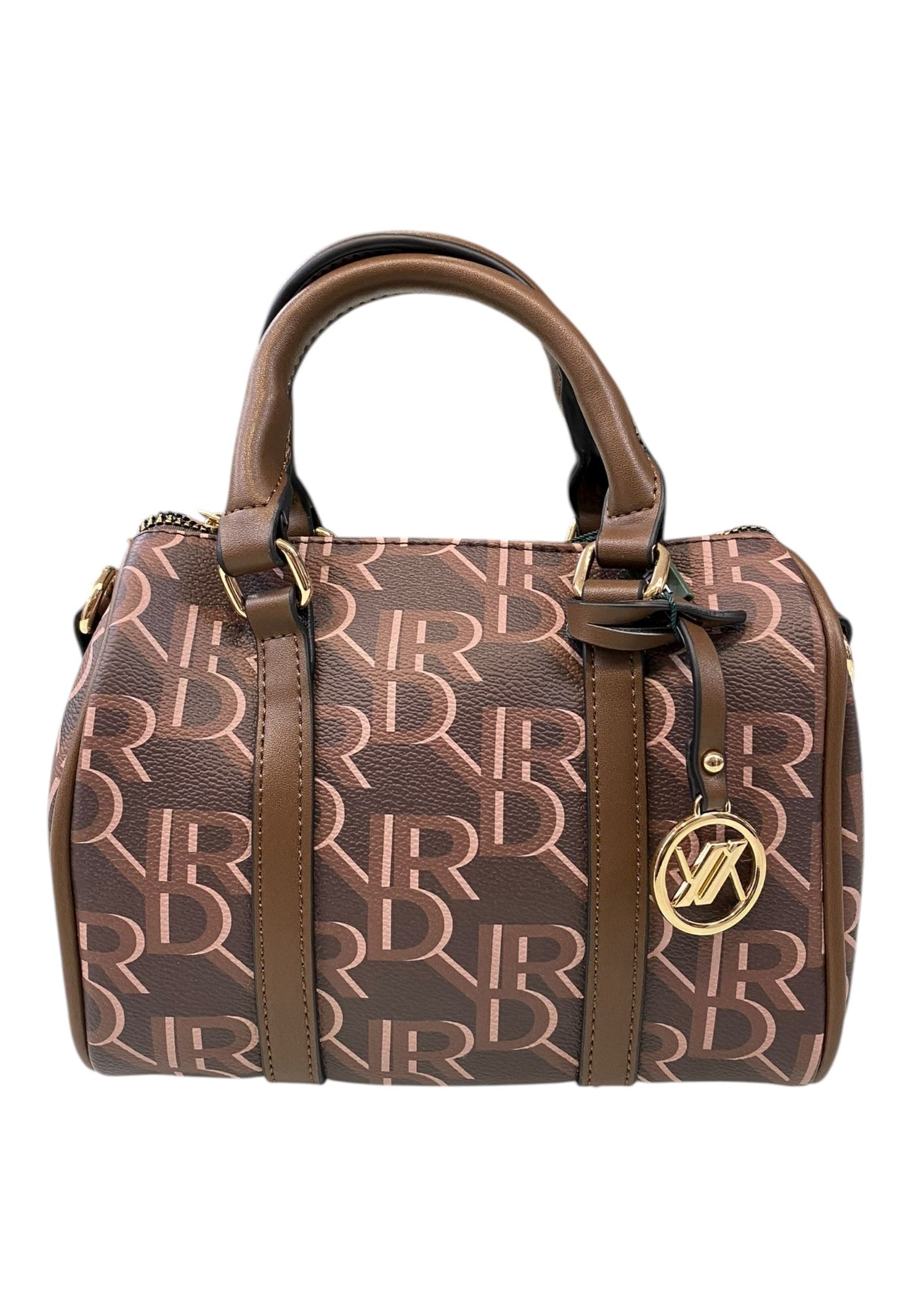 BORSA BAULETTO MINI LOGATA DONNA VERDE 16-0008228 MARRONE