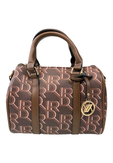 BORSA BAULETTO MINI LOGATA DONNA VERDE 16-0008228 MARRONE