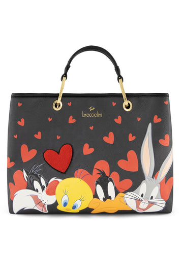 BORSA A MANO E TRACOLLA  BRACCIALINI BETH ALLFRIEND LT316 NERO