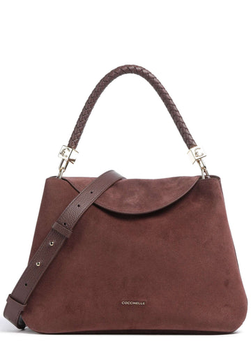 BORSA A MANO E TRACOLLA COCCINELLE TIGGY SUEDE E1VCL180101 R49 BERRY