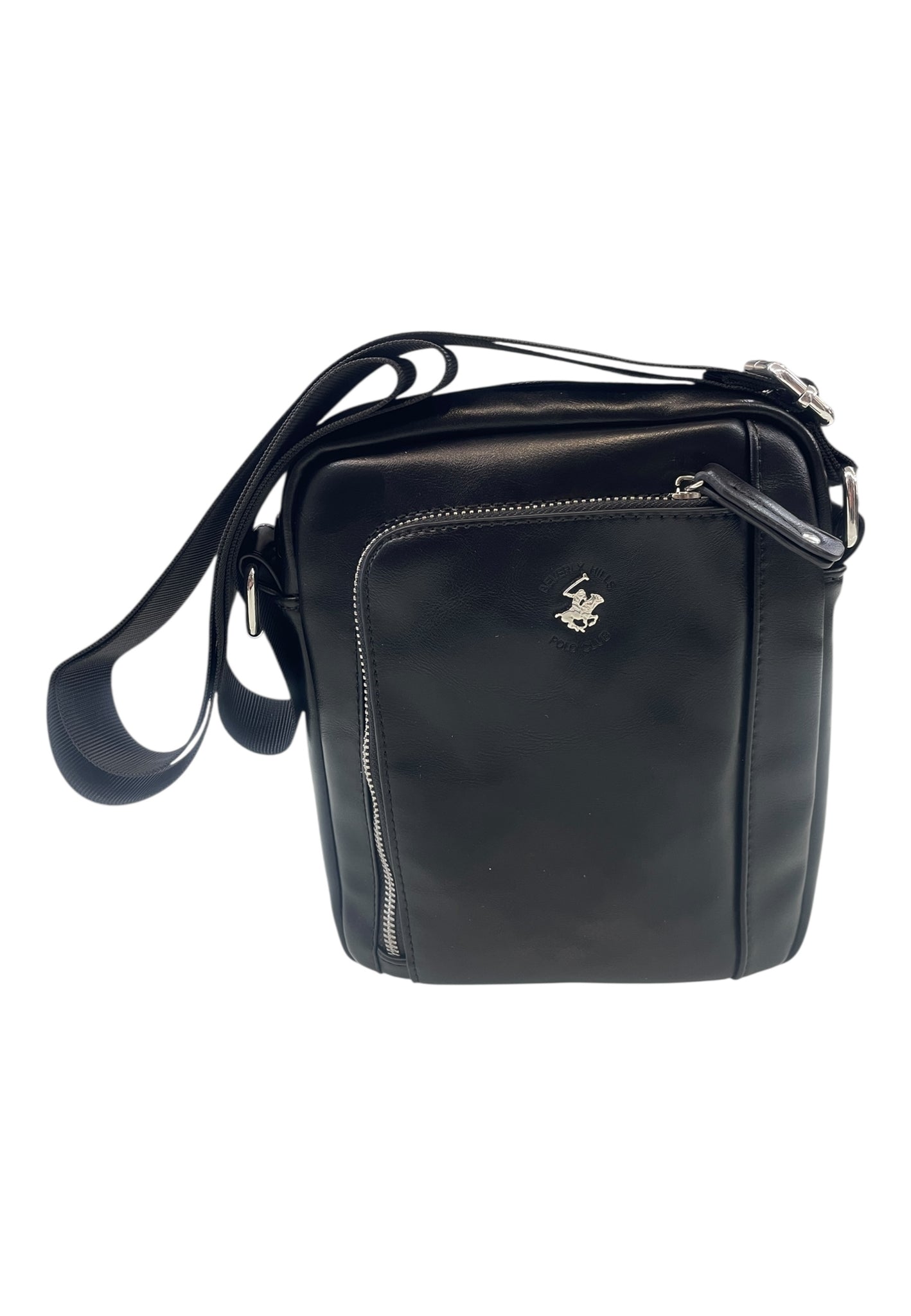 BORSELLO TRASVERSALE UOMO ECOPELLE BEVERLY HILLS POLO CLUB BH-1182 NERO