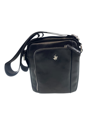 BORSELLO TRASVERSALE UOMO ECOPELLE BEVERLY HILLS POLO CLUB BH-1182 NERO