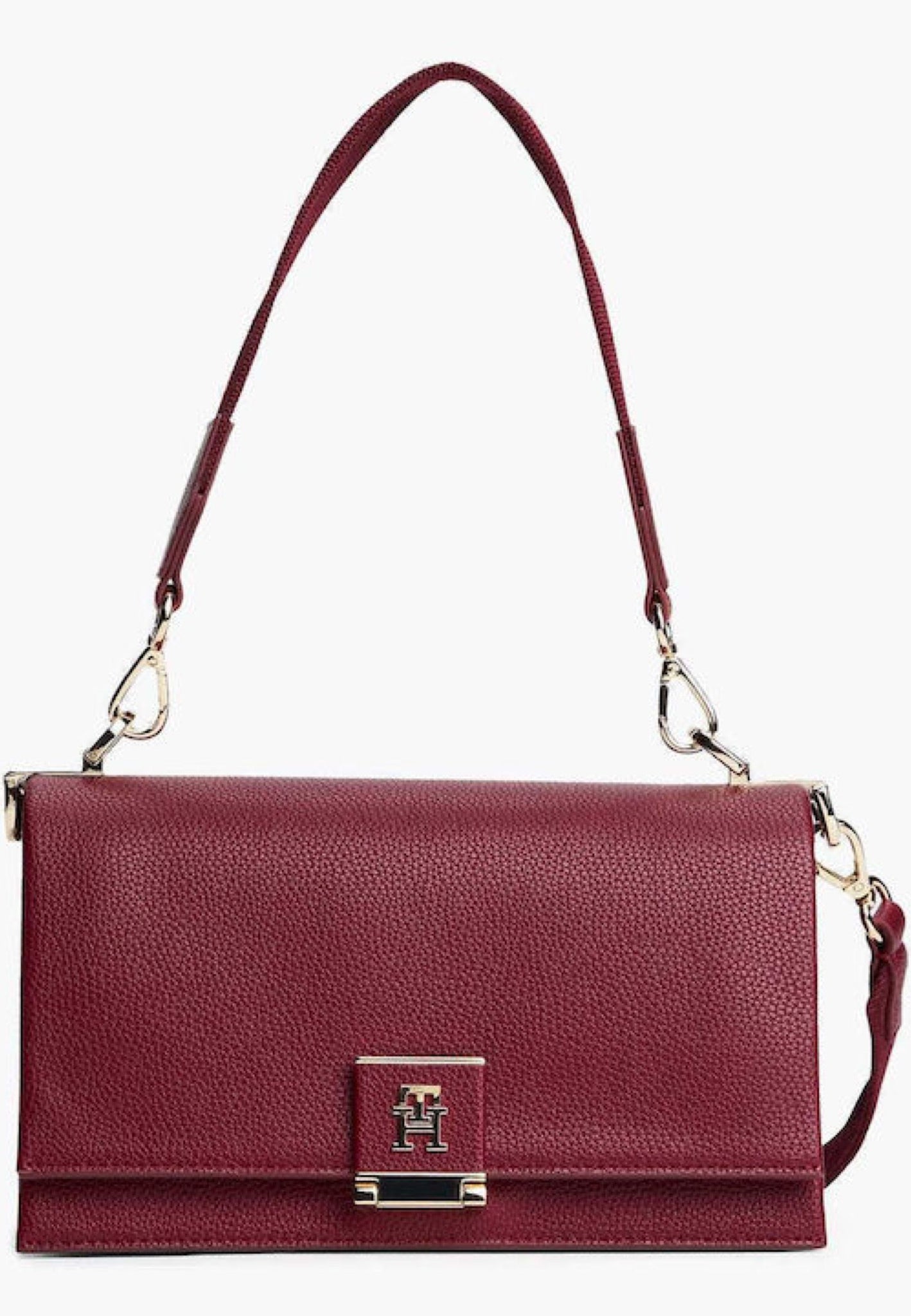 BORSA A SPALLA TRACOLLINA DONNA TOMMY HILFIGER AW0AW17726 VLP BORDEAUX