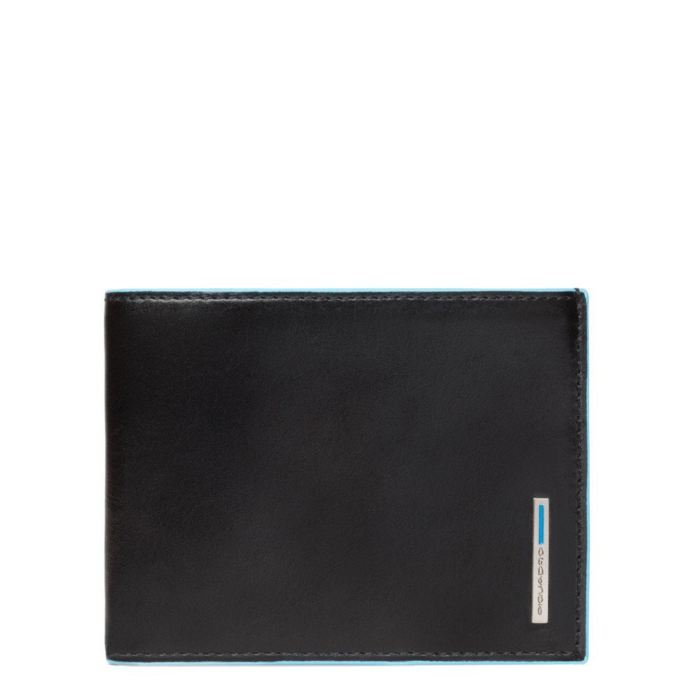 PORTAFOGLIO PIQUADRO BLUE SQUARE NERO SOLO CARTE E BANCONOTE PU1241B2R NERO