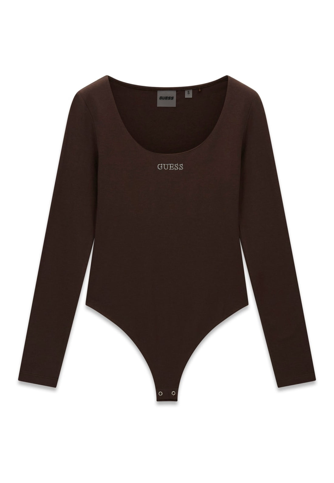 MAGLIA BODY MANICHE LUNGHE DONNA GUESS V6BP12K6916 G1EA MARRONE