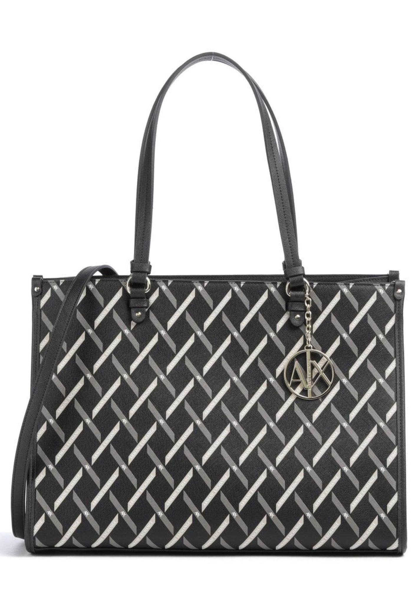 BORSA A SPALLA E TRACOLLA ARMANI EXCHANGE XW000927 AF17155 MC043 BLACK-BLACK