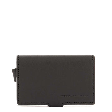 PORTAFOGLIO PIQUADRO PORTACARTE + BANCOTE BLACK SQUARE PP5649B3R NERO