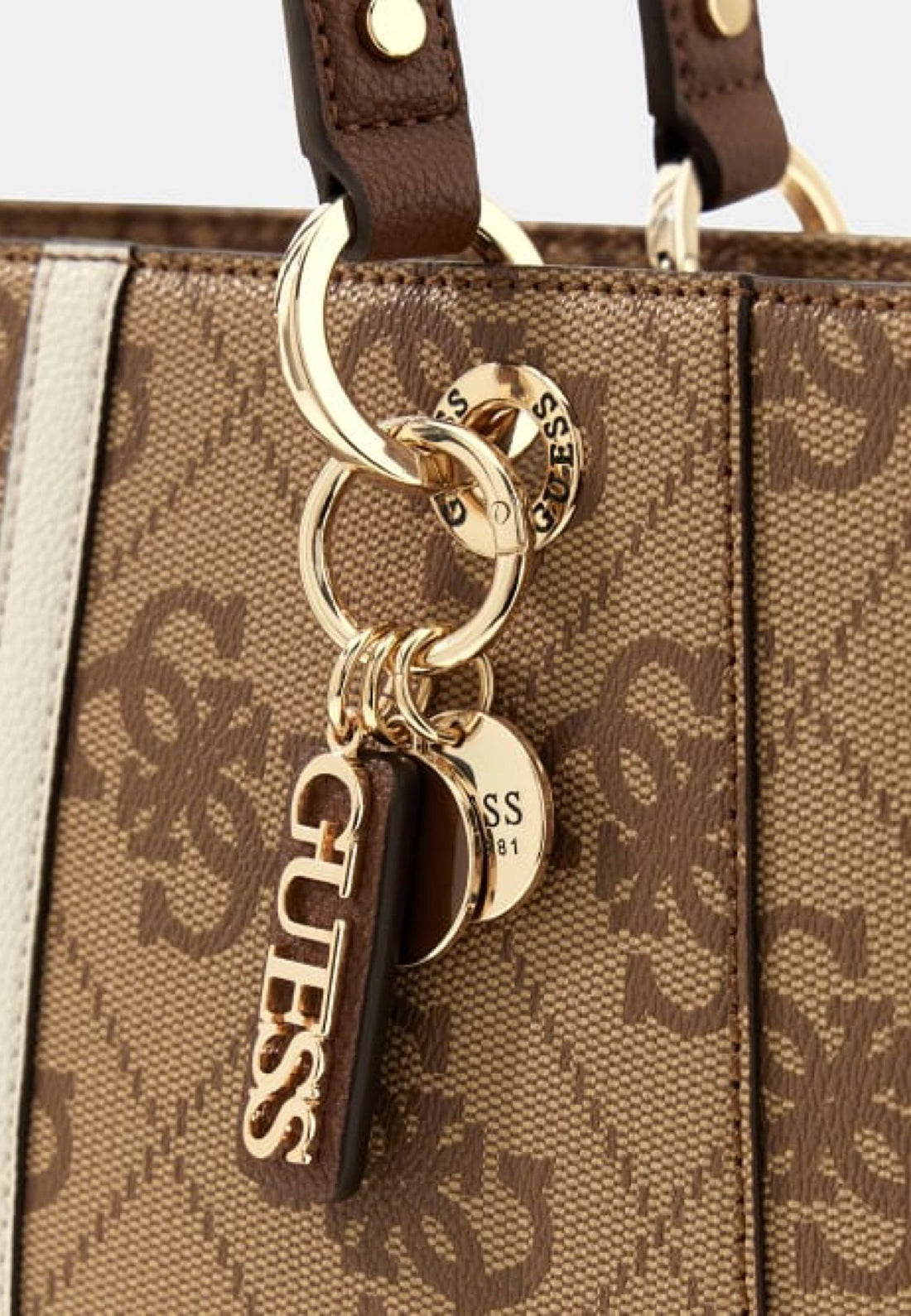 BORSA A SPALLA GUESS NOELLE II SS967225 LATTE LOGO -BROWN