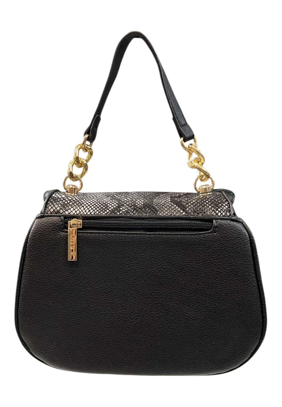 BORSA TRACOLLINA DONNA VERDE 16-0008178 ANIMALIER NERO