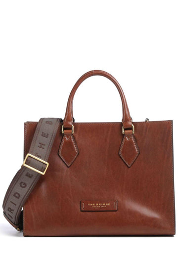 BORSA A MANO E TRACOLLA  DONNA GRANDE THE BRIDGE IDA 04101501 14 MARRONE