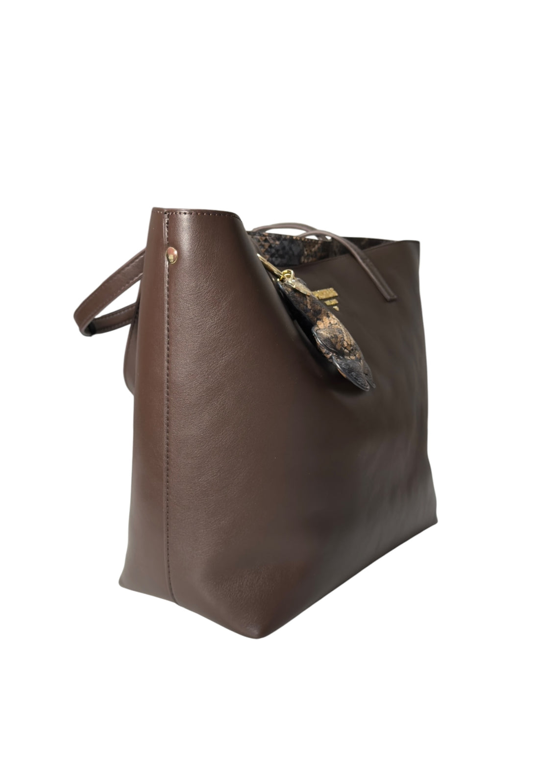 BORSA A SPALLA REVERSIBILE PASHBAG KATE 20240 MARRONE
