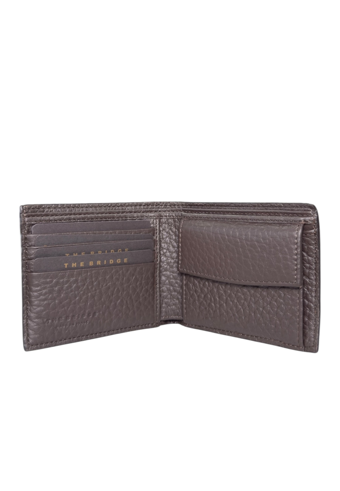 PORTAFOGLIO UOMO THE BRIDGE PICCOLO CON PORTAMONETE MANFREDI 013516QQ 01Y MARRONE