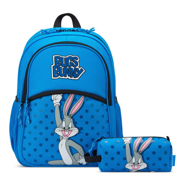 ZAINO + ASTUCCIO BAMBINI RONCATO LOONEY TUNES 44101458 BUGS BUNNY DENIM