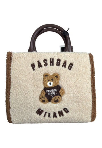 BORSA A MANO E TRACOLLA PASHBAG MARGE 20166 SHEPHERD TEDDY IVORY