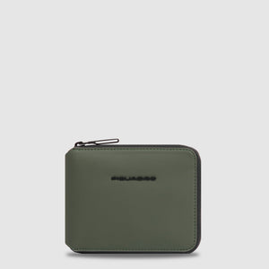 PORTAFOGLIO UOMO PIQUADRO CON CERNIERA TESSUTO GOMMATO PU5762C20WR VERDE