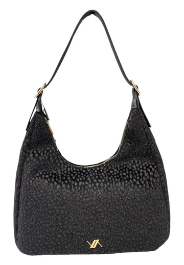 BORSA A SPALLA DONNA VERDE 16-0008265 ANIMALIER NERO