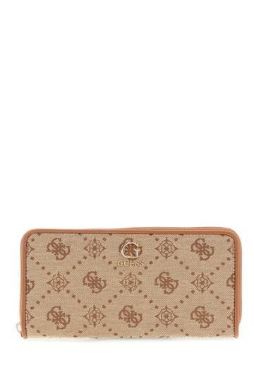 PORTAFOGLIO DONNA ZIP AROUND GUESS NEDA JP9654146 LATTE LOGO