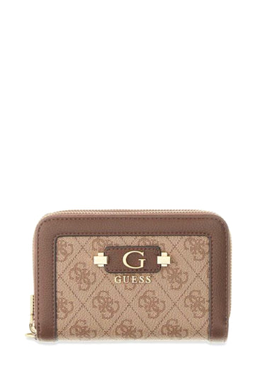 PORTAFOGLIO GUESS DOPPIA ZIP LINDSEY SG9749164 LATTE LOGO