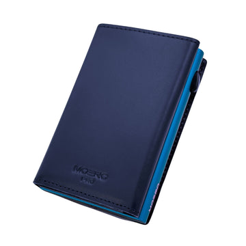 PORTAFOGLIO MOERO PRO CLASSICO PRESTIGE BLU CON SCOCCA AZZURRO SIERRA
