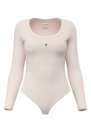 MAGLIA BODY MANICHE LUNGHE DONNA GUESS V4YP07J1314 G6K5 CREMA