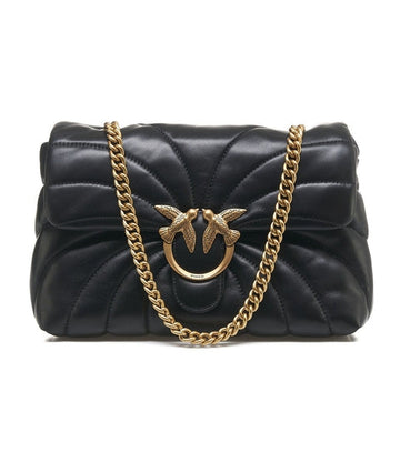 BORSA PINKO LOVE PUFF CLASSIC BUTTERFLY 100038 A1EX Z99Q NERO-ORO