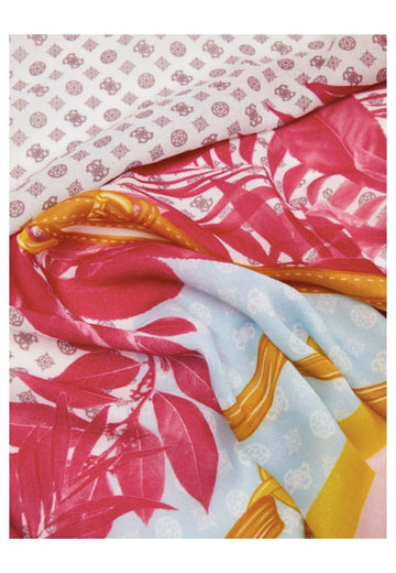 PASHMINA GUESS WOMEN'S SQUARE AW5139POL03 PINK MULTI