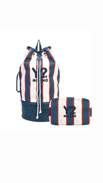 COORDINATO MARE SACCA ZAINO + NECESSAIRE YNOT MISTRAL BLU