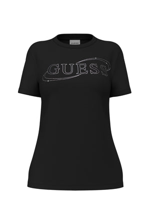 MAGLIA T-SHIRT MEZZA MANICA DONNA GUESS V6BI01K6248 JBLX NERO