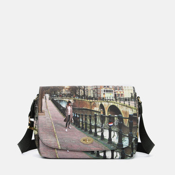 BORSA FLAP YNOT A TRACOLLA YES-631F6 AMSTERDAM BRIDGE