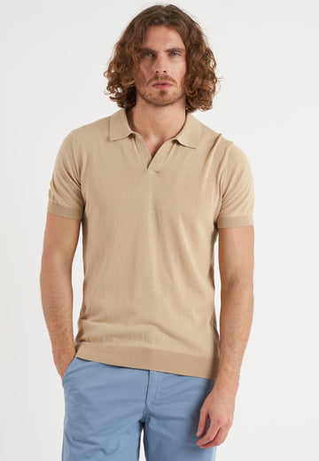 MAGLIA MEZZA MANICA POLO UOMO MARINA MILITARE MYK0148 NOCCIOLA