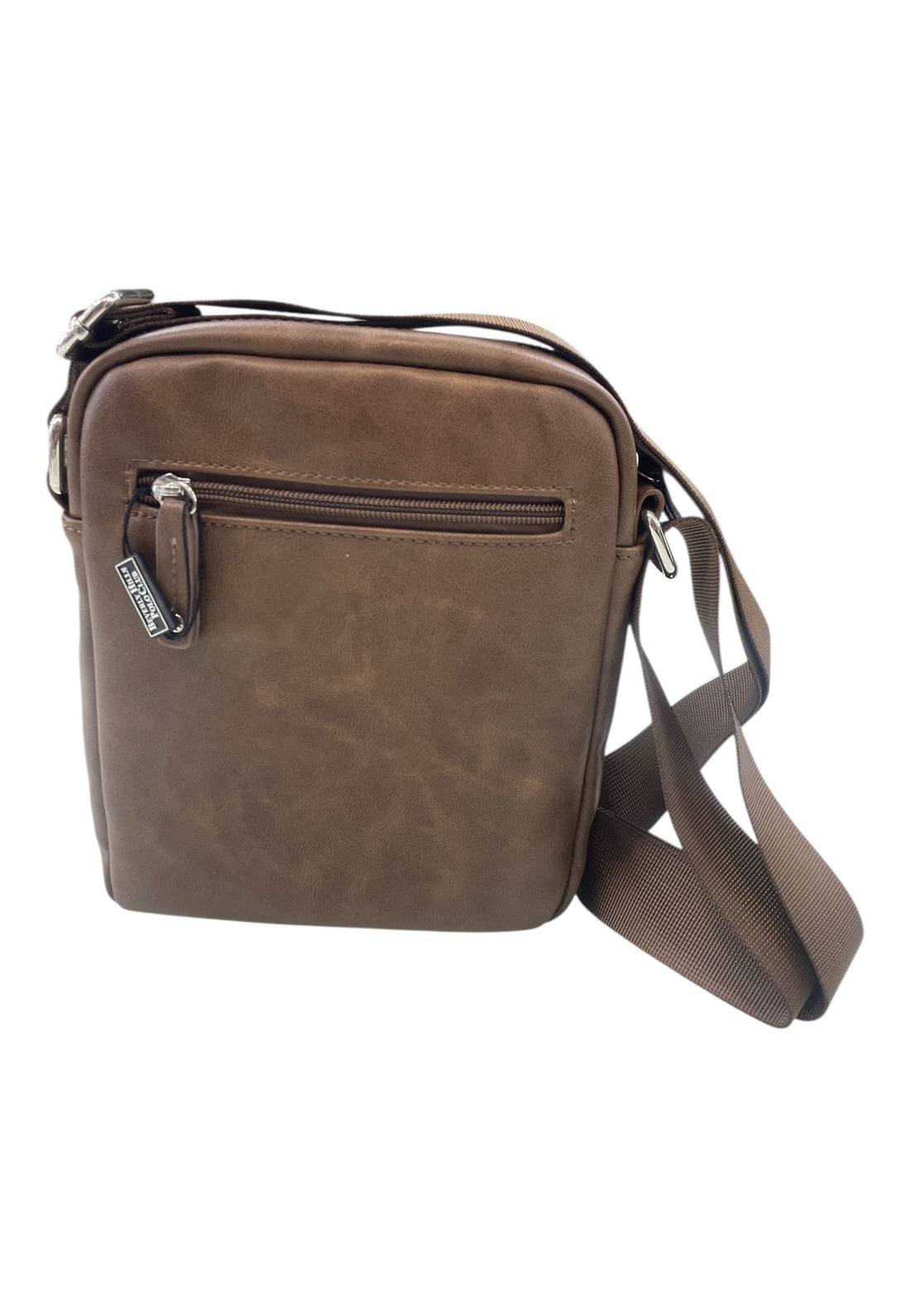 BORSELLO TRASVERSALE UOMO ECOPELLE BEVERLY HILLS POLO CLUB BH-1182 MORO