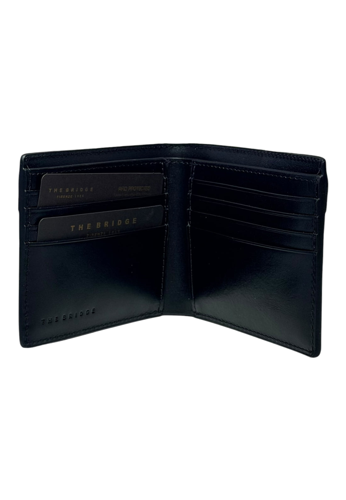 PORTAFOGLIO UOMO THE BRIDGE PICCOLO SENZA MONETE 01314601 7R NERO