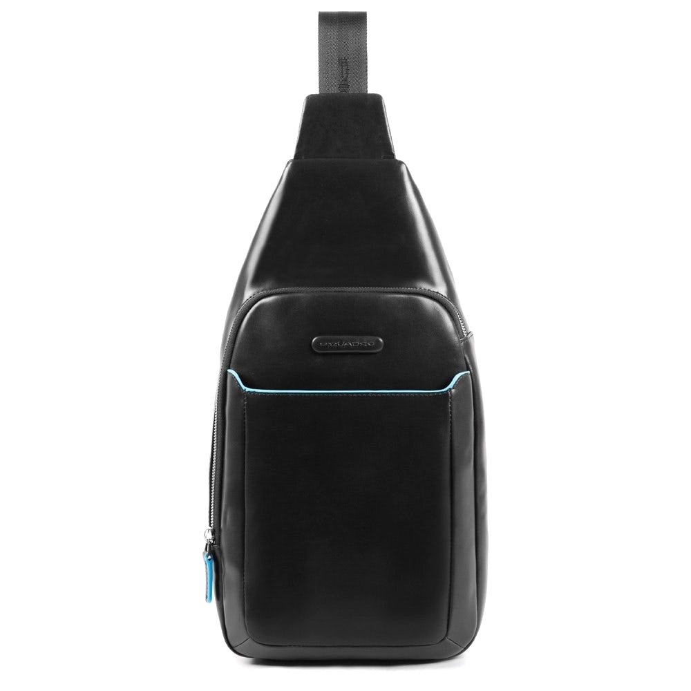 MONOSPALLA PIQUADRO PELLE UOMO BLUE SQUARE CA4827B2 NERO