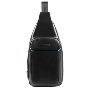 MONOSPALLA PIQUADRO PELLE UOMO BLUE SQUARE CA4827B2 NERO