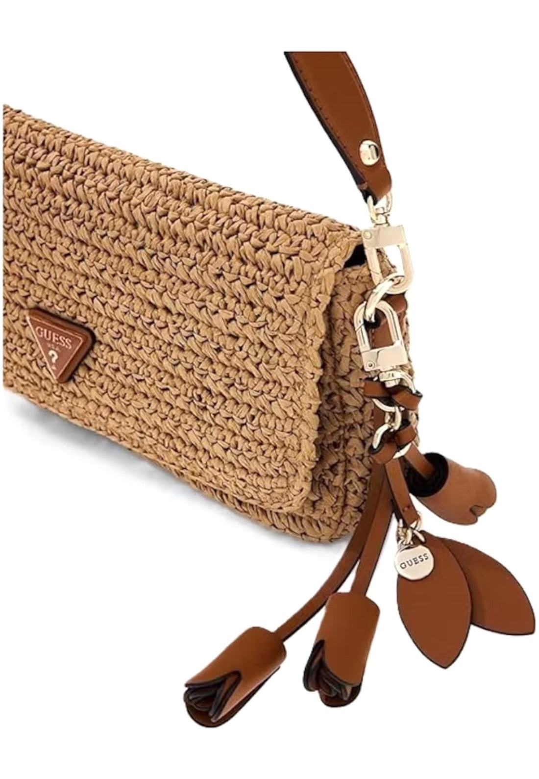 BORSA A SPALLA E TRACOLLINA DONNA GUESS OFELIA WG992319 NATURAL-COGNAC