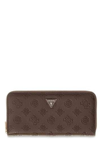 PORTAFOGLIO DONNA ZIP AROUND GUESS DIANA PD9727146 CHOCOLATE LOGO