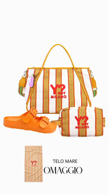 COORDINATO MARE BORSA + NECESSAIRE+SANDALI YNOT MISTRAL SUN