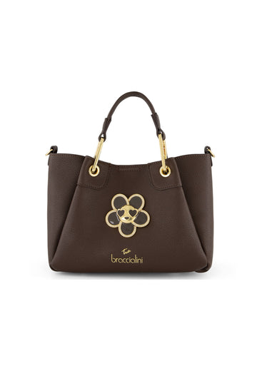 BORSA A MANO E TRACOLLA MINI BRACCIALINI AMY BIJOUX B19210 CIOCCOLATO
